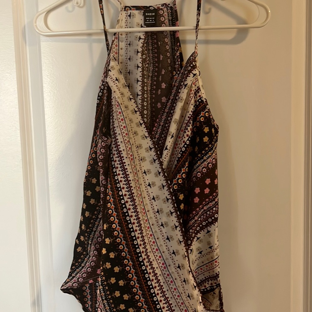 New multi colored paisley tank